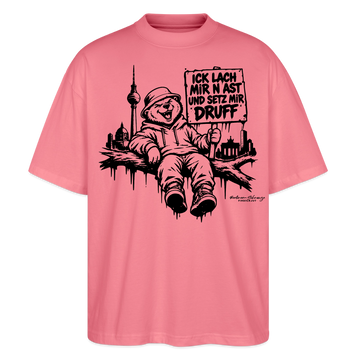 ICK LACH MIR N AST-Oversized Unisex Bio T-Shirt mit Berliner Bär - Pink 
