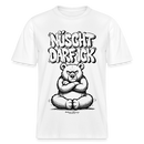 Berlin Shirt mit Illustration-NÜSCHT DARF ICK-RELAXED FIT Unisex Organic T-Shirt - Weiß
