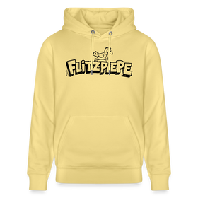 FLITZPIEPE-Unisex Bio-Hoodie mit dem Original Berliner Spruch - Gelb Viva 