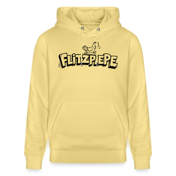 FLITZPIEPE-Unisex Bio-Hoodie mit dem Original Berliner Spruch - Gelb Viva 