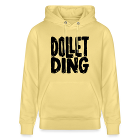 DOLLET DING-Berliner Spruch-Unisex Bio-Hoodie - Gelb Viva 