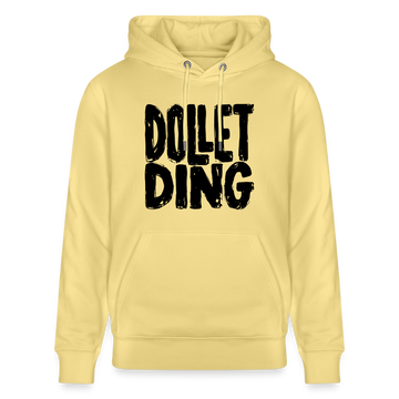 DOLLET DING-Berliner Spruch-Unisex Bio-Hoodie - Gelb Viva 