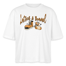 LATSCH UND BOMMEL - Frauen Boxy Bio-T-Shirt - Weiß