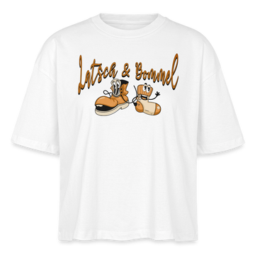 LATSCH UND BOMMEL - Frauen Boxy Bio-T-Shirt - Weiß