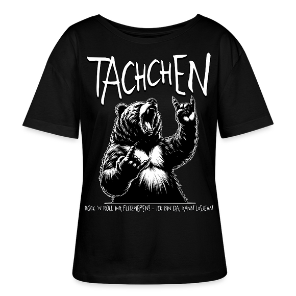 TACHCHEN BERLINER-Rundhals Frauen Bio-T-Shirt II - Schwarz