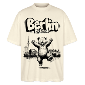 Berlin Souvenir-Oversized Unisex Bio T-Shirt-BERLIN ICK LIEBE DIR - Naturroh