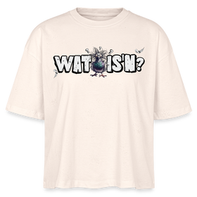 WAT IS'N?-Frauen Boxy Bio-T-Shirt - Weißgrau