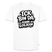 weisses Berlin Shirt mit schwarz umrandetem Print im Comic-Stil/Graffittischrift „ICK BIN DA, KANN LOSJEHN“, 100% Bio-Baumwolle 200g/m², XS-5XL