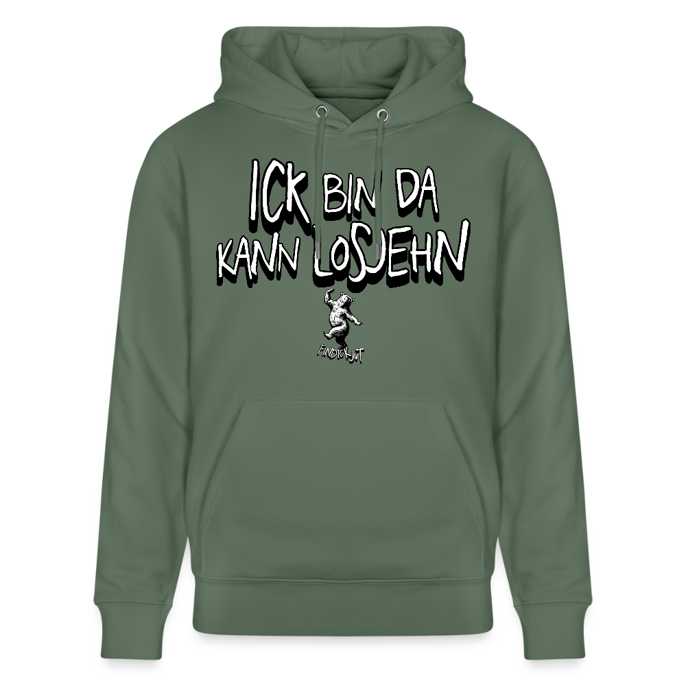ICK BIN DA-Unisex Bio-Hoodie - Tanngrün