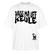 PASS MA UFF KEULE - Unisex Oversize Bio-T-Shirt BLASTER - Weiß