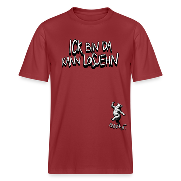 ICK BIN DA-Relaxed Fit Unisex Bio-T-Shirt - Erdrot