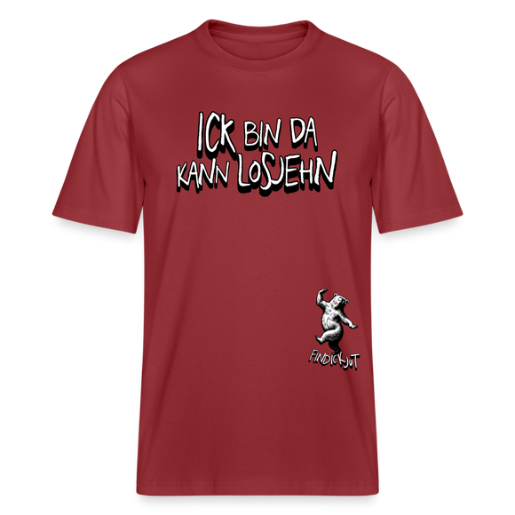 ICK BIN DA-Relaxed Fit Unisex Bio-T-Shirt - Erdrot