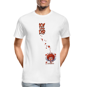 ICK LIEBE DIR-Männer Premium Bio T-Shirt - Weiß