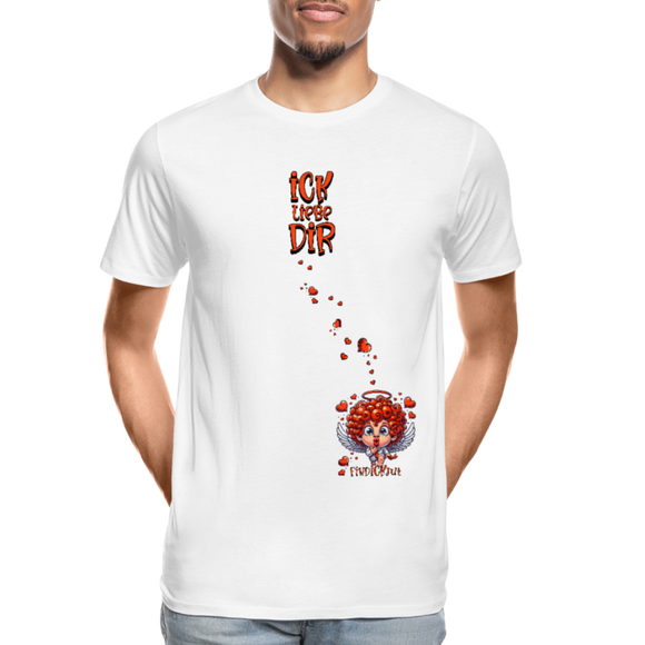 ICK LIEBE DIR-Männer Premium Bio T-Shirt - Weiß