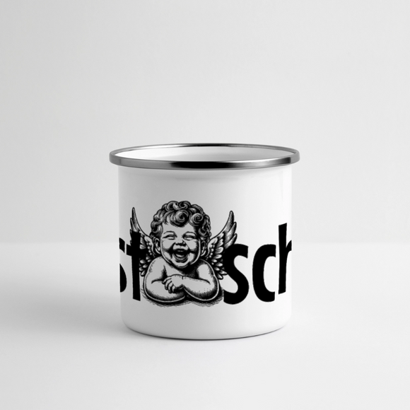 URST SCHAU - Panorama Emaille-Tasse - Weiß