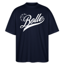 ICK FREU MA WIE BOLLE-Oversized Unisex Bio T-Shirt - Navy