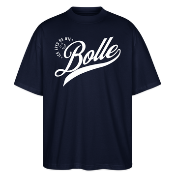 ICK FREU MA WIE BOLLE-Oversized Unisex Bio T-Shirt - Navy