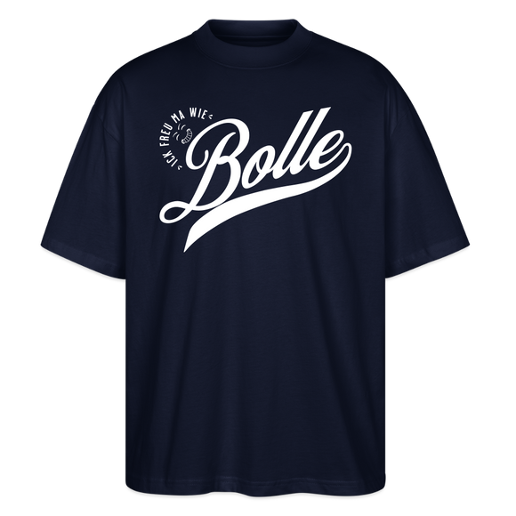 ICK FREU MA WIE BOLLE-Oversized Unisex Bio T-Shirt - Navy