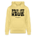 Berliner Spruch-PASS UFF KEULE-Unisex Bio-Hoodie mit Berliner Schnauze - Gelb Viva 