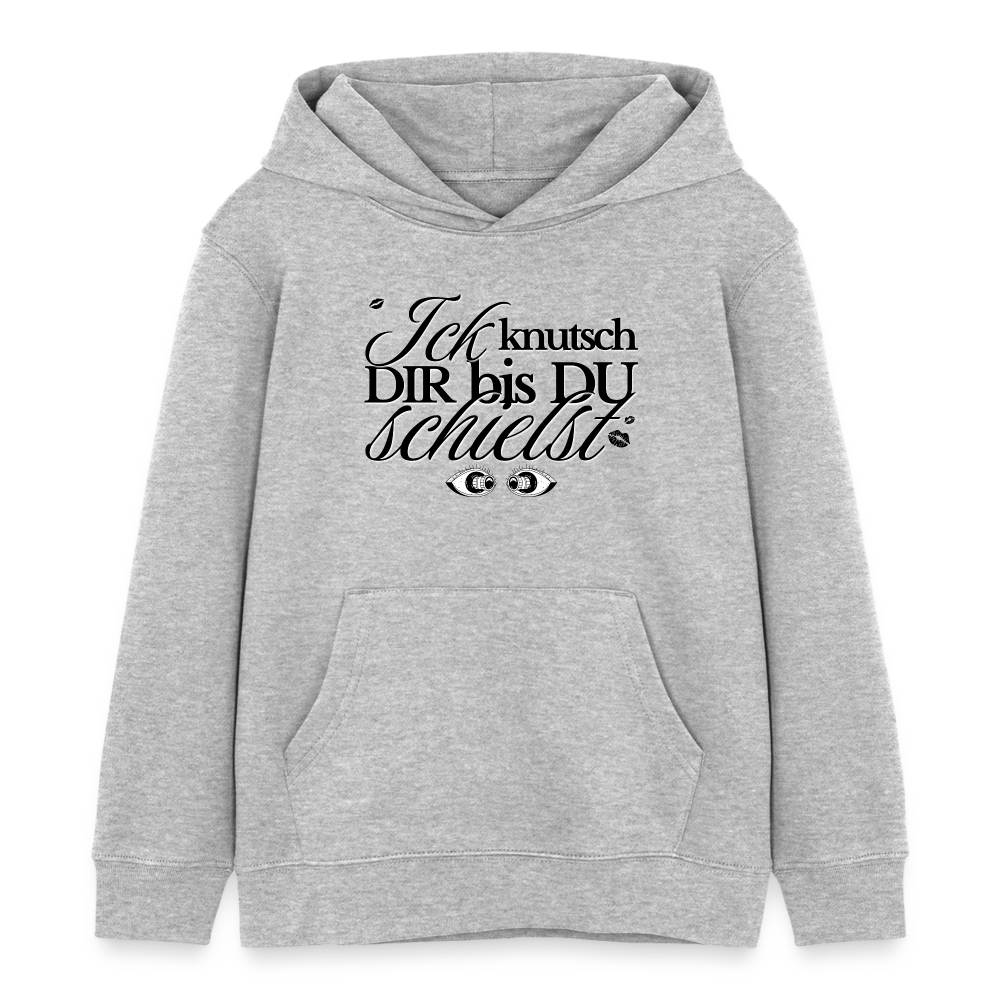 ICK KNUTSCH DIR - Kinder Bio-Hoodie - Grau meliert