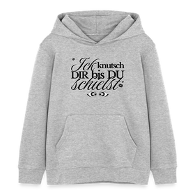 ICK KNUTSCH DIR - Kinder Bio-Hoodie - Grau meliert