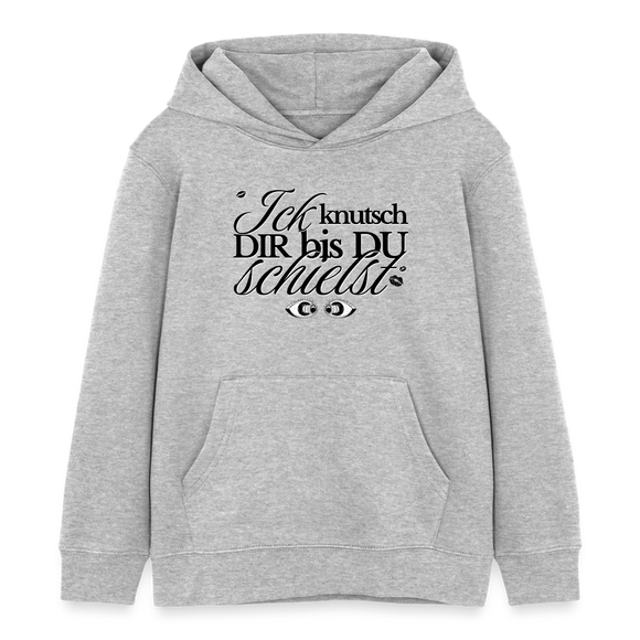 ICK KNUTSCH DIR - Kinder Bio-Hoodie - Grau meliert