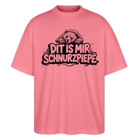 Berliner Bär-DIT IS MIR SCHNURZPIEPE-Oversized Unisex Bio T-Shirt - Pink 