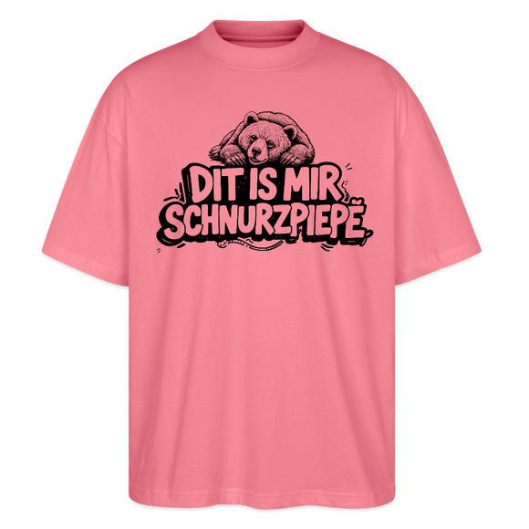 Berliner Bär-DIT IS MIR SCHNURZPIEPE-Oversized Unisex Bio T-Shirt - Pink 