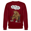 Berliner Bär und Spruch-JEH MIR NICH UFFN SENKEL-Unisex Bio-Sweatshirt - Burgunderrot