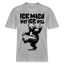 ICK MACH WAT ICK WILL-Relaxed Fit Unisex Bio-T-Shirt IV - Grau meliert
