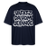 Berliner Spruch-VAFATZ DA VOM JELÄNDE-Oversized Unisex Bio Shirt - Navy
