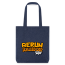 BERLIN ICK LIEB DIR - recycelter Heavyweight Stoffbeutel - melange Blue