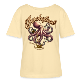 MUCKEFUCK-Rundhals Frauen Bio-T-Shirt - Creme