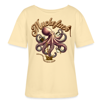 MUCKEFUCK-Rundhals Frauen Bio-T-Shirt - Creme