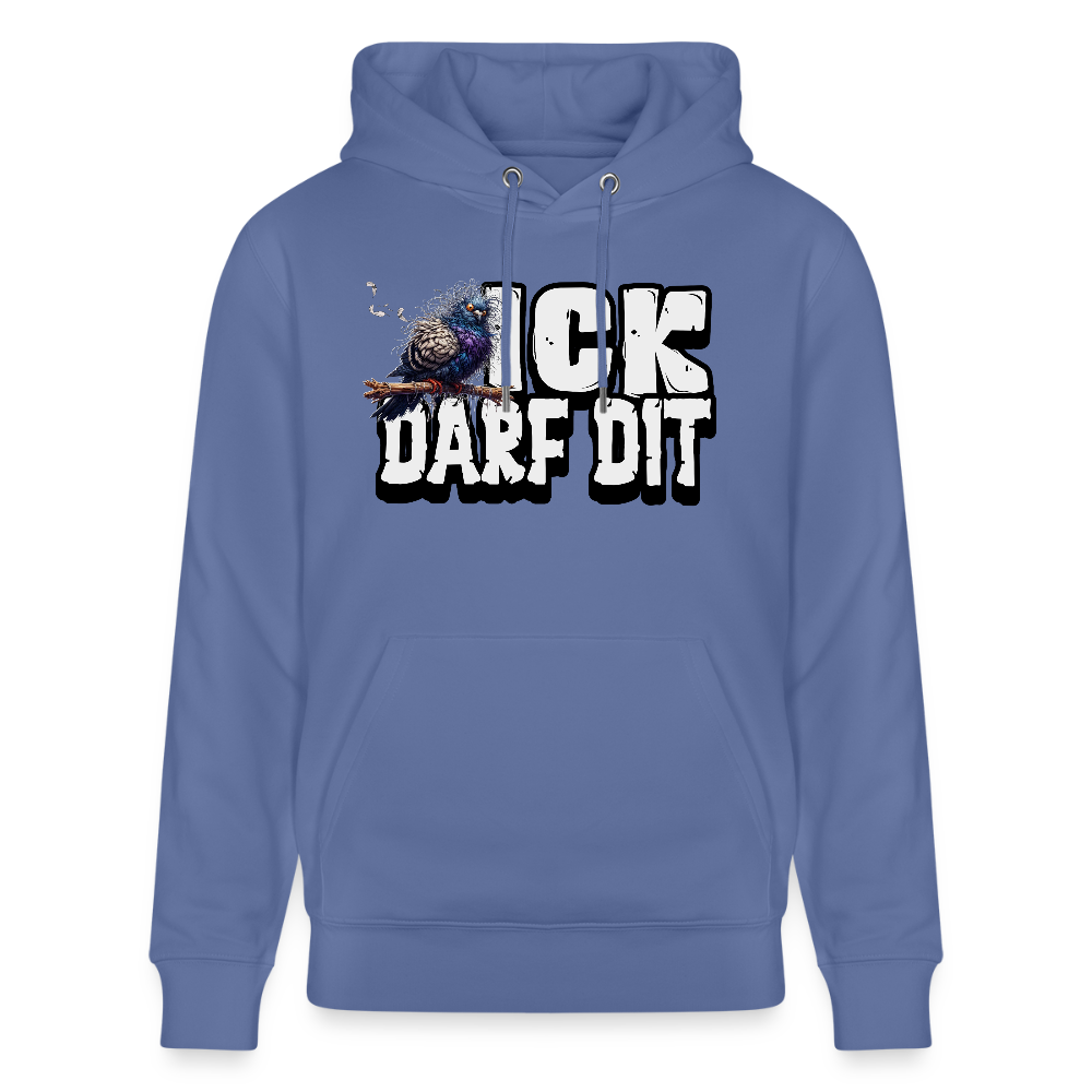 ICK DARF DIT|Taube-Unisex Bio-Hoodie - Blau
