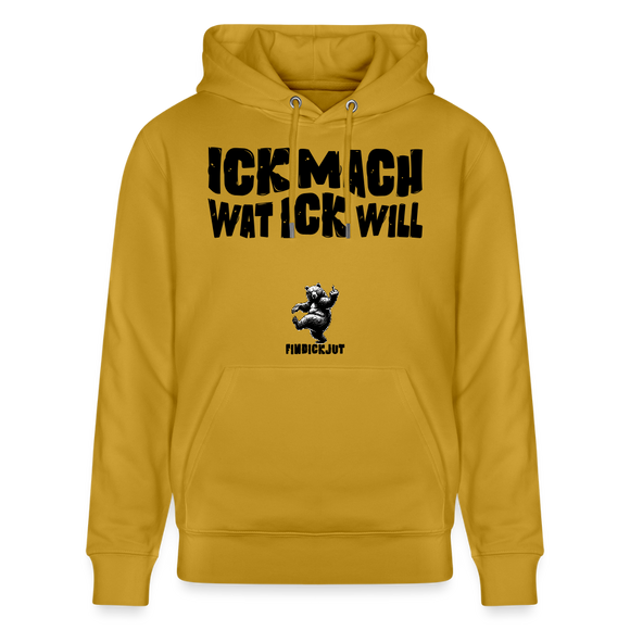ICK MACH WAT ICK WILL-Unisex Bio-Hoodie II - Ocker