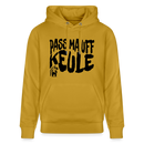 PASS MA UFF KEULE - Unisex Bio-Hoodie - Ocker