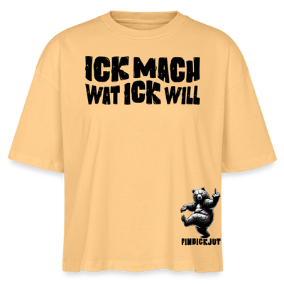 ICK MACH WAT ICK WILL-Frauen Boxy Bio-T-Shirt IV - Mispel