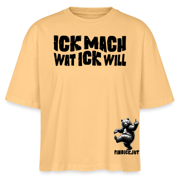 ICK MACH WAT ICK WILL-Frauen Boxy Bio-T-Shirt IV - Mispel