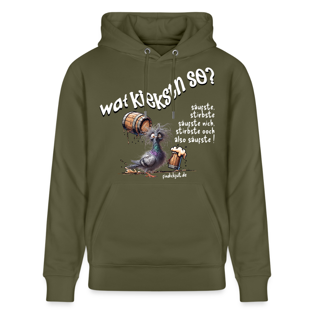 WAT KIEKSTN SO?-Unisex Bio-Hoodie II - Khaki Grün