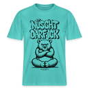 Berlin Shirt mit Illustration-NÜSCHT DARF ICK-RELAXED FIT Unisex Organic T-Shirt - Poolblau