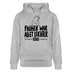 Berliner Spruch-FRÜHER WAR ALLET LEICHTERUnisex Bio-Hoodie - Grau meliert