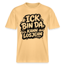 Berlin Shirt-ICK BIN DA, KANN LOSJEHN- RELAXED FIT Unisex Bio T-Shirt - Hellgelb