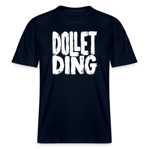 DOLLET DING- RELAXED FIT Unisex Organic T-Shirt - Navy