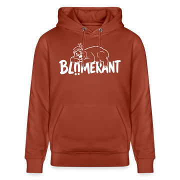 Berliner Spruch-BLÜMERANT-Unisex Bio-Hoodie - Terrakotta