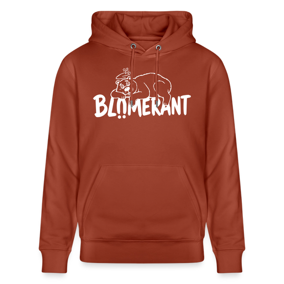 Berliner Spruch-BLÜMERANT-Unisex Bio-Hoodie - Terrakotta