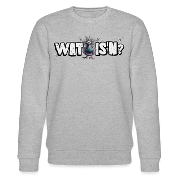 WAT IS'N?-Unisex Bio-Sweatshirt - Grau meliert
