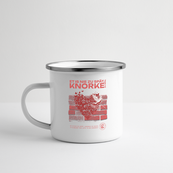 SEI KNORKE - Emaille-Tasse - Weiß
