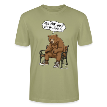 Berliner Bär Shirt-JEH MIR NICH UFFN SENKEL-Unisex T-Shirt - Nebelgrün