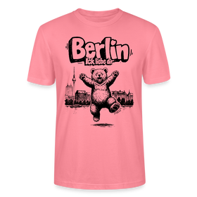 Berlin Souvenir-Unisex T-Shirt Bio-BERLIN ICK LIEBE DIR - Pink 